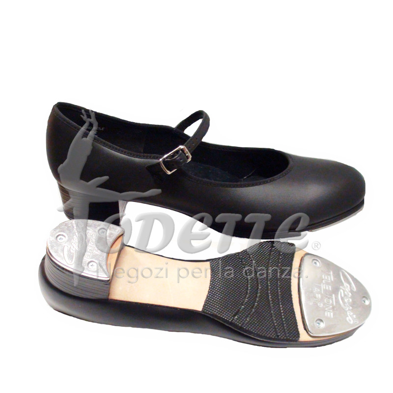 Capezio Buckle leather tap shoes